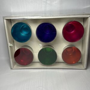 Mercury Lights Set Of 6 Tea light Holders With Candles Two’s Company